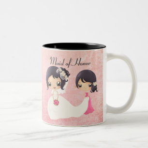 Brud och maid of honor Två-Tonad mugg