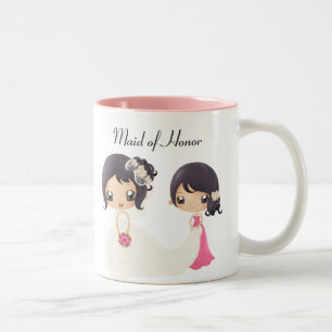 Brud och maid of honor Två-Tonad mugg