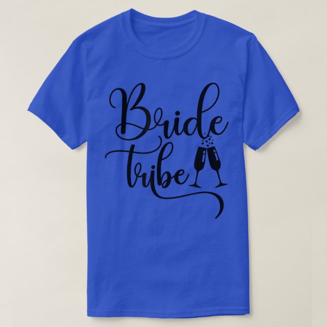 Brud och stamm Brud trupp Bröllop fest Bachelor T Shirt (Design framsida)