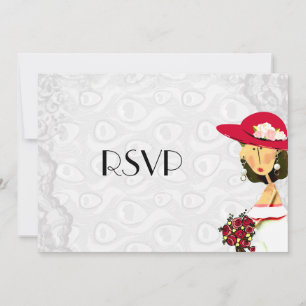 Brud Påfågel Fjädrar Bröllop RSVP Inbjudningar