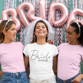 Brud Personlig Sängvätning | Anpassat Namn T Shirt