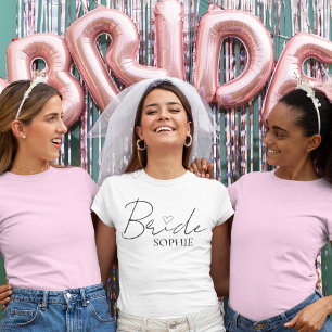 Brud Personlig Sängvätning Anpassat Namn T Shirt