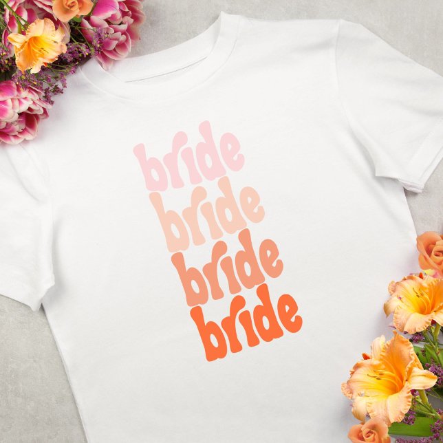 Brud retro orange möhippa  t shirt (Skapare uppladdad)