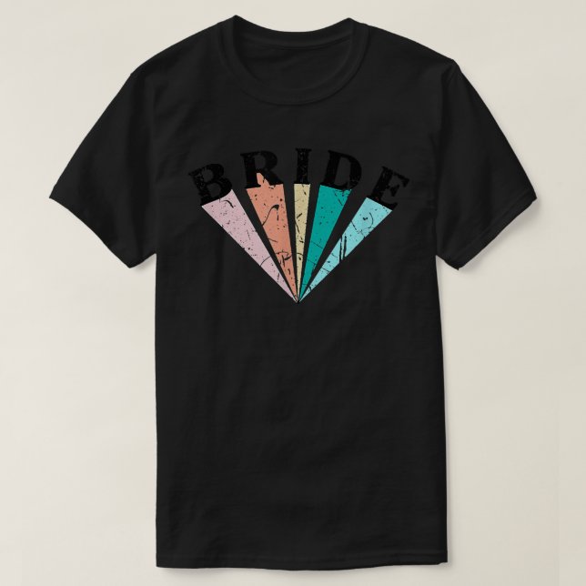 Brud Retro Söt Brudtärna Sällskapsdamens Bröllop  T Shirt (Design framsida)
