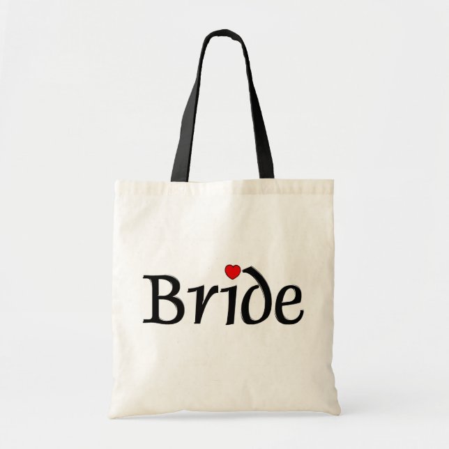 Brud (röda hjärtor) tygkasse (Framsidan)