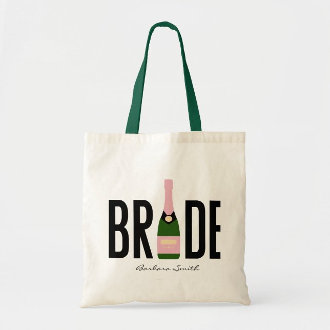 Brud Rosa Champagne Möhippa  Tygkasse (Framsidan)