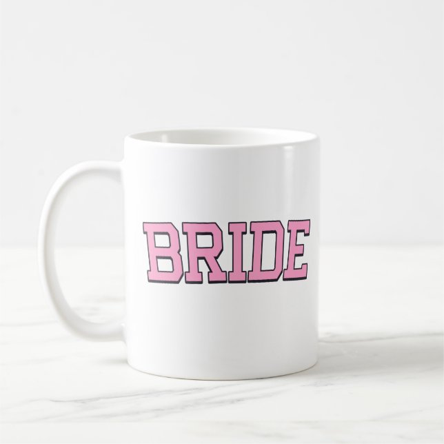 BRUD – Rosa College Font Bröllop & Möhippa Kaffemugg (Vänster)