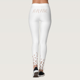 Brud Rosa Guld Glitter Vit Leggings