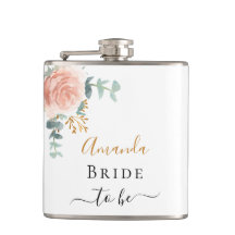 Brud roséguld blommig eukalyptus möhippa