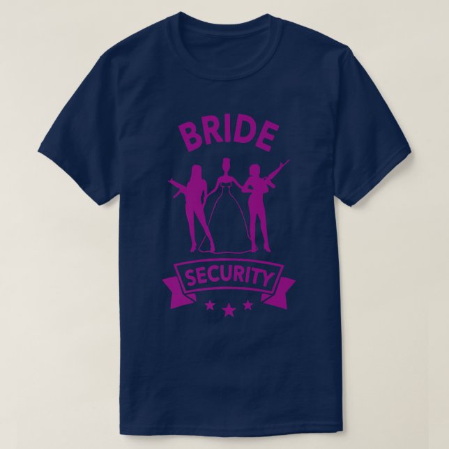 Brud Säkerhet Brud Hen Fest  T Shirt (Design framsida)