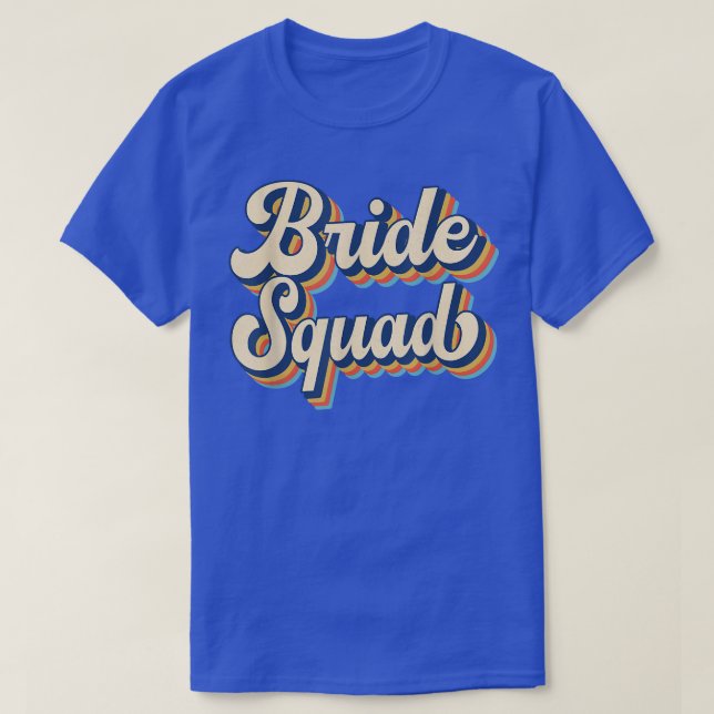 Brud Sällskap Bröllop Bachelor Team Fest Retro Vin T Shirt (Design framsida)