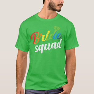 Brud Sällskap Bröllop Dusch Brudtärna Gay Lesbisk T Shirt