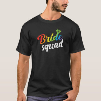 Brud Sällskap Bröllop Dusch Brudtärna Gay Lesbisk  T Shirt