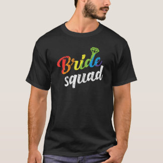 Brud Sällskap Bröllop Dusch Brudtärna HBTQ Lesbisk T Shirt