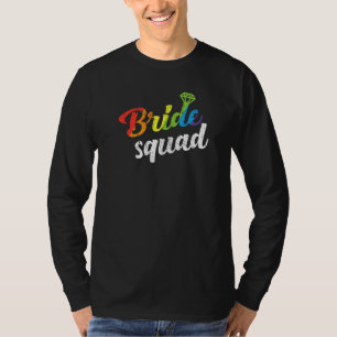 Brud Sällskap Bröllop Dusch Brudtjänst Gay Lesbisk T Shirt