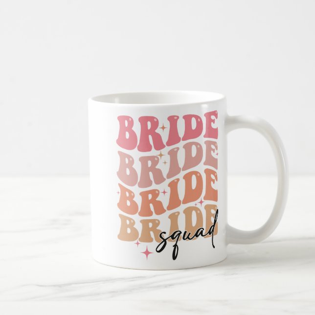 Brud Sällskap Groovy Tema Bröllopsdusch Möhippa Kaffemugg (Höger)