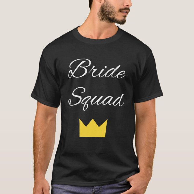 Brud Sällskap Möhippa Bröllop T Shirt (Framsida)