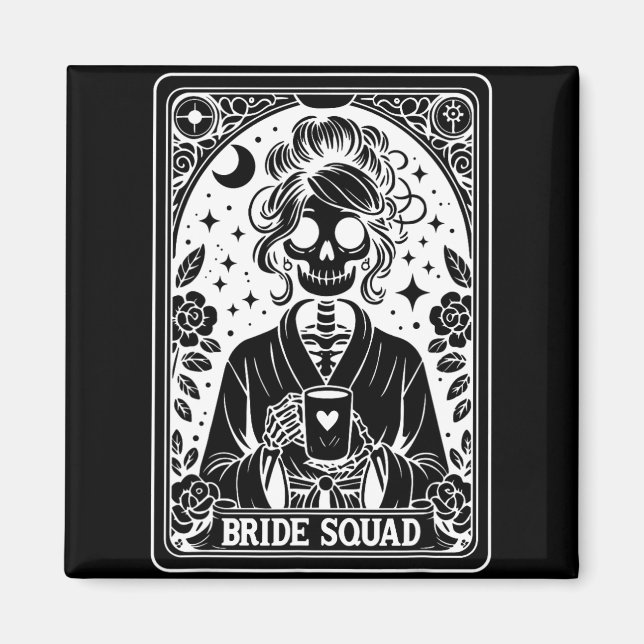 Brud Sällskap Tarotkort Brud Coven Gotisk Brudgum Magnet (Framsidan)