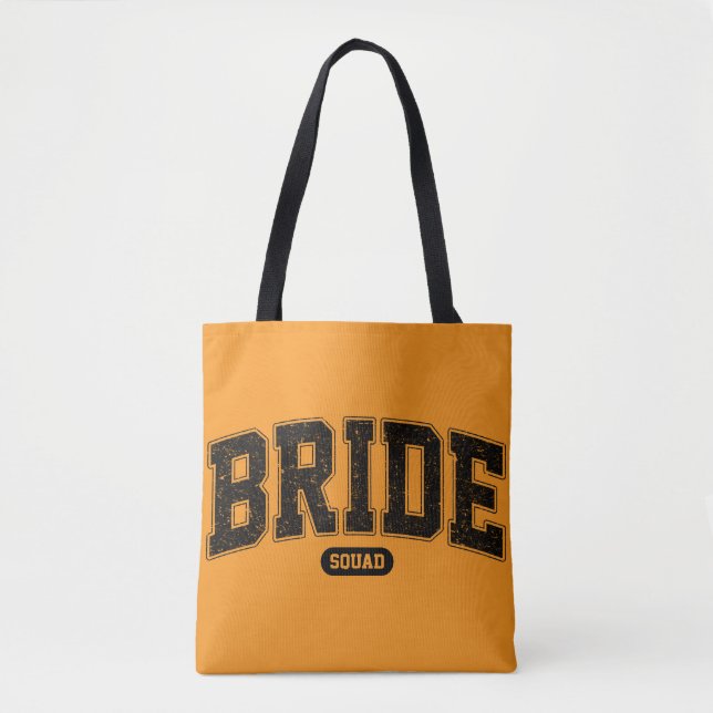 Brud Sällskap Varsity Typografi Möhippa Fest Tygkasse (Framsida)