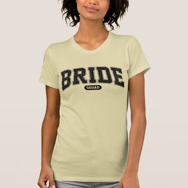 Brud Sällskap Varsity Typografi Möhipparty T Shirt (Framsida)