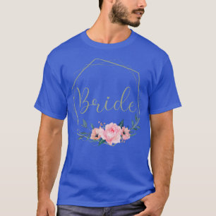 Brud Sällskaps Bröllops Ros Blossom Brud T Shirt