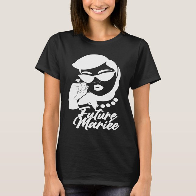 Brud Senterparty Brudtärna Blivande Fru T Shirt (Framsida)