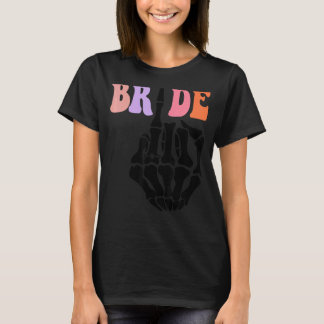 Brud Skelett Hand Retro Halloween Henparty P T Shirt