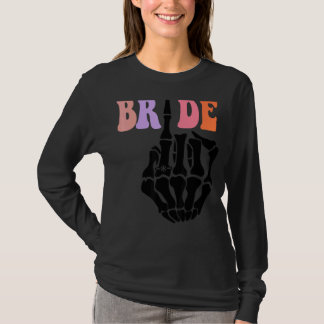 Brud Skelett Hand Retro Halloween Systerfest P T Shirt
