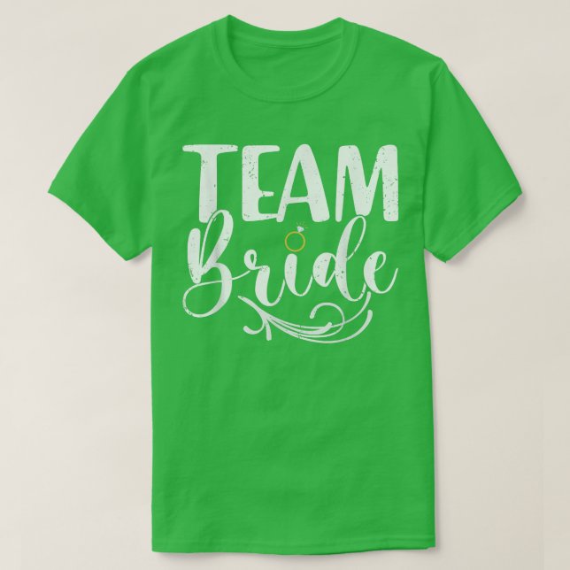 Brud Squad Brud Bröllop Brud Brudklänning T Shirt (Design framsida)