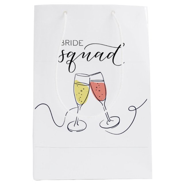 Brud-Squad Champagne Toast Presentpåse (Framsidan)