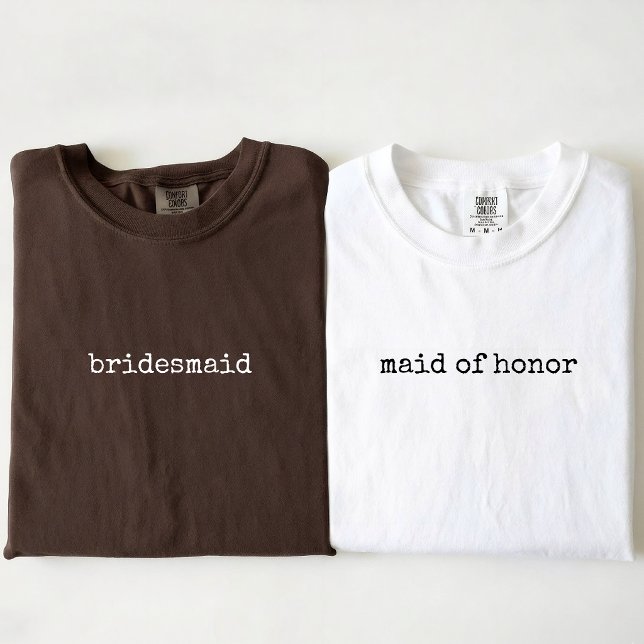 Brud-Squad | Modern minimalist brudtärna script T Shirt (Bridesmaid proposal gifts, Bachelorette party outfits, Bride & bridesmaid matching outfits)
