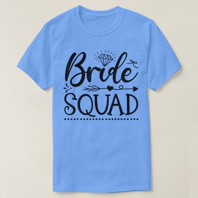Brud Squad Pil Bröllopsfest Och Möhippa P T Shirt (Design framsida)