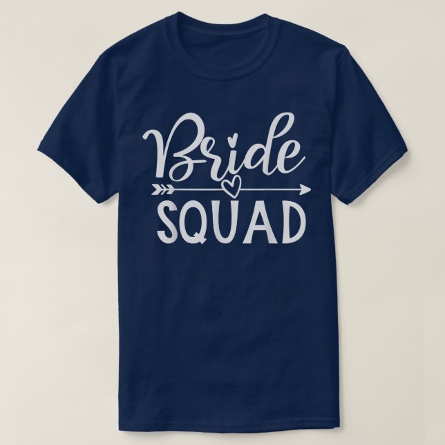 Brud Squad Pil Bröllopsfest Och Möhippa P T Shirt (Design framsida)