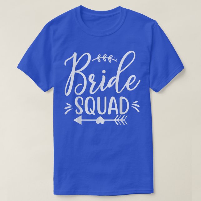 Brud Squad Pil Hjärta Bröllop Och Möhippa T Shirt (Design framsida)