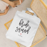 Brud-Squad Redigerbar Färg Bröllopsparti Toteväska Tygkasse<br><div class="desc">Denna underbara design kan anpassas till dina favoritfärger. Gör en fin present! Hitta stilfull pappershandel och presenter i vår butik: www.berryberrysweet.com.</div>
