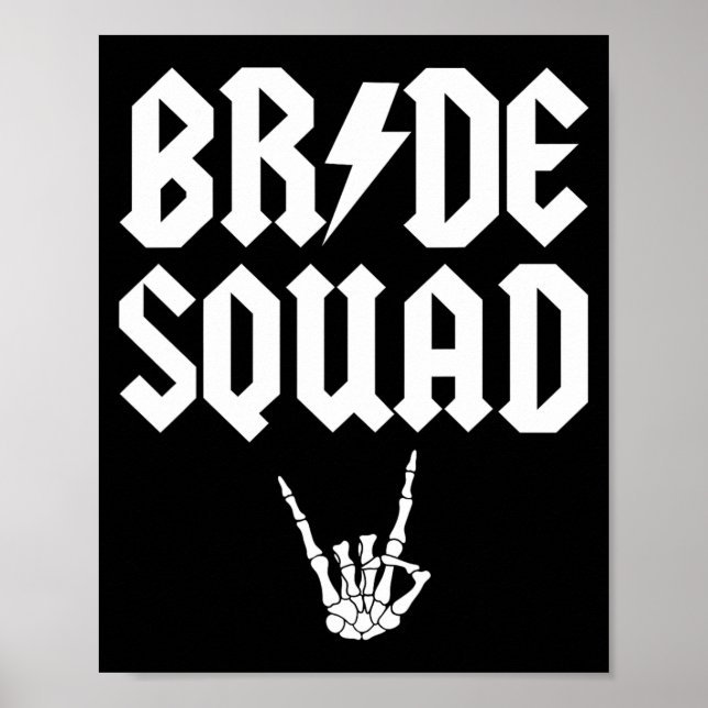 Brud-Squad Rock N Roll Gothisk Halloween-Bachelore Poster (Framsidan)