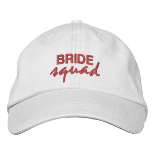 Brud-Squad rolig nyhet rosa script bröllopssällska Broderad Keps