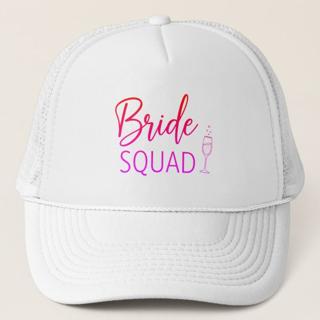 Brud-Squad Rosa Gradient Truckerhatt Keps (Framsida)