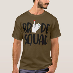 Brud-Squad s För Kvinnor Sängfinger Ring F T Shirt
