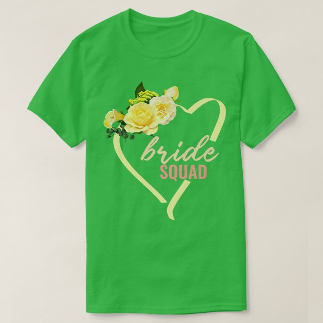 Brud Squad Team Sängkammarparty Bröllopsdusch  T Shirt (Design framsida)