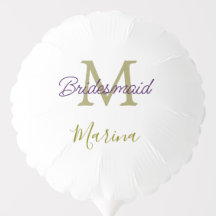 Brud stam monogram bröllopsdusch enkel guld p