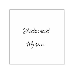 Brud stam monogram bröllopsdusch enkel guld p självfärgande stämpel