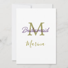 Brud stam monogram bröllopsfest enkel guld p