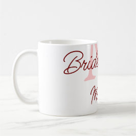 Brud stam monogram röd bröllopsdusch enkel mini kaffemugg
