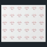 Brud stam monogram röd bröllopsdusch enkel mini presentpapper<br><div class="desc">vacker design</div>