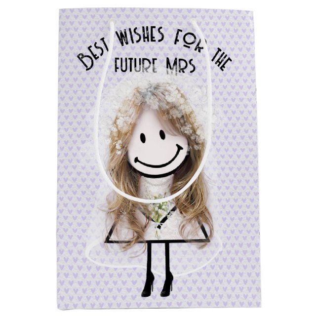 Brud Stavfigur På Lavendel Hjärtan  (Framsidan)