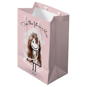 Brud Stick Figure Flicka med Daisy Bouquet