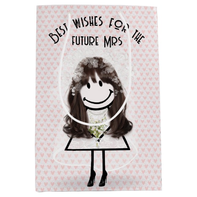 Brud Stick Figure Flicka På Hjärtan (Framsidan)