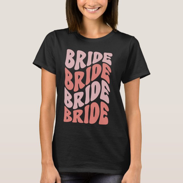 Brud Syster Bröllop Bröllopsdusch Brud Förlovad T Shirt (Framsida)
