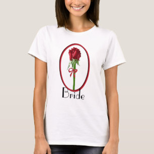 Brud T-shirt med röda rosor